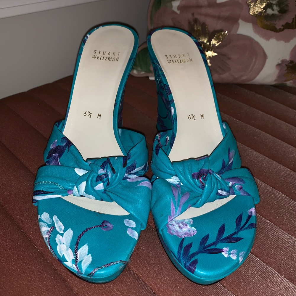 Beautiful floral painted wedges